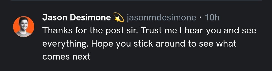 We haven't been talking about social-fi anymore, but I'm now back in <a href="/TheArenaApp/">The Arena ⚔️</a> because <a href="/jasonmdesimone/">Jason Desimone ⚔️</a> is a real one 🫡

I made a post, my guy truly was watching, and less than 9 hrs later... 

That beast and his team delivered!

These are the types of teams I'm supporting 🔥