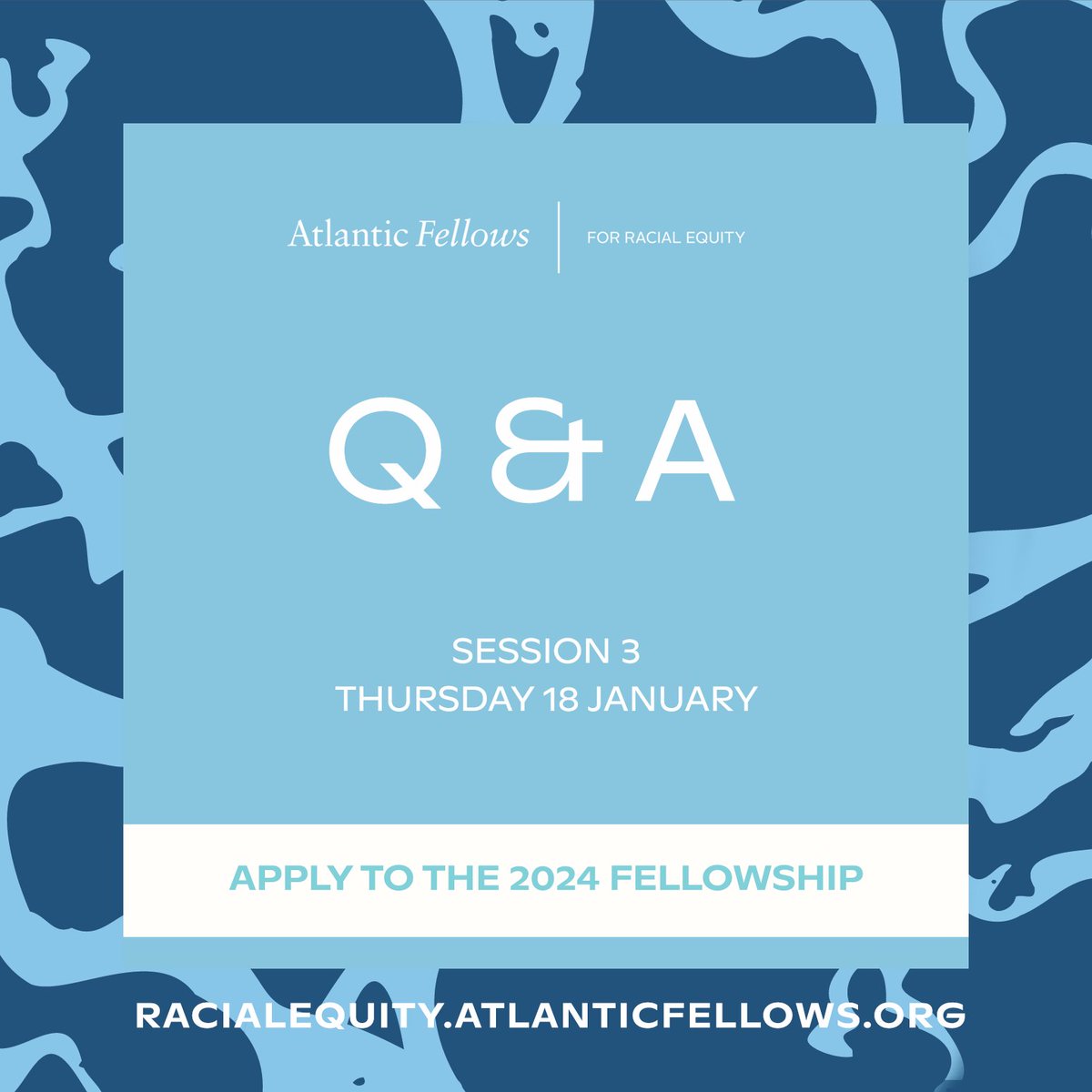 The final Q and A for our current call for applications holds this Thursday at 6PM CAT! Sign up for the call to have your questions about the Fellowship Experience and application process answered by our team: racialequity.atlanticfellows.org/events