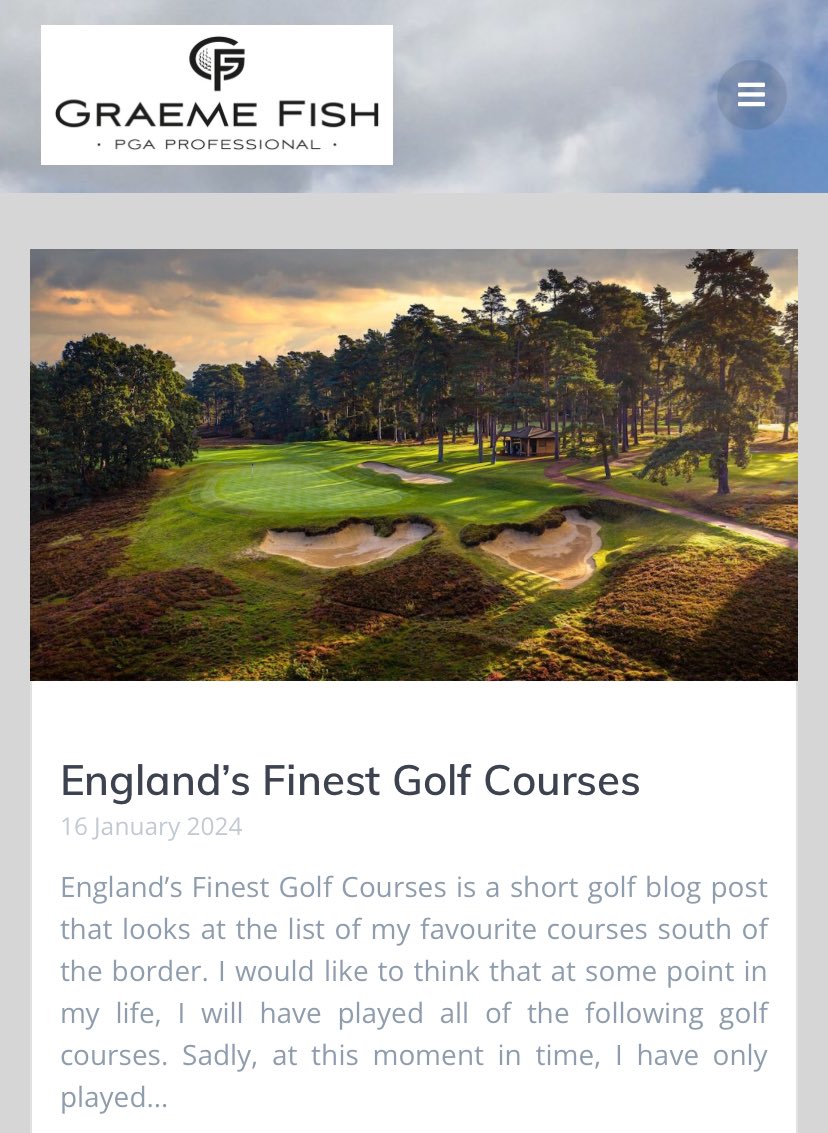 My latest golf blog post is now live! graemefish.com/englands-fines… @fishypro @golfingherald @ThePGA @yourgolftravel @PremierGolfLLC #makinggolfhappen