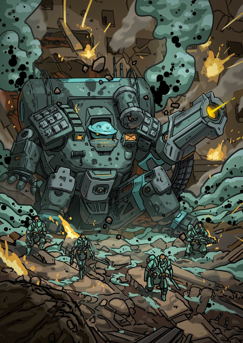Front Towards Enemy, custom Drake #LancerRPG #scifiart #ttrpg