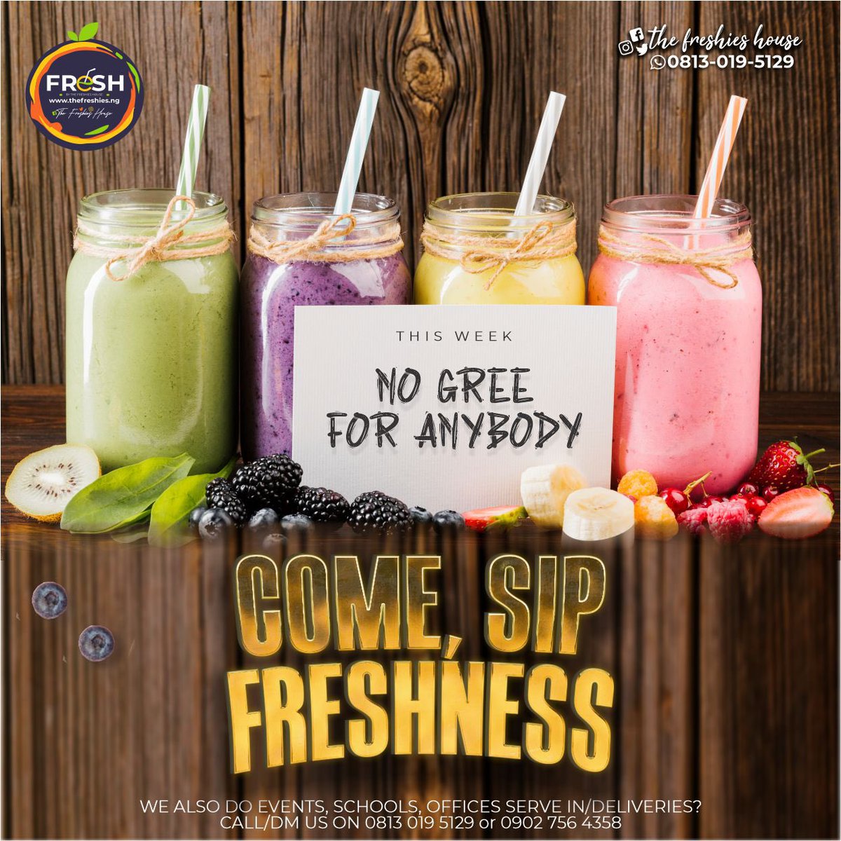 DFreshiesHouse's tweet image. Are you fasting or know anyone who is fasting currently. Break your fast with fruits, smoothies or juices.
Gift someone fasting…

#behealthy #TheFreshies
#fasting #rccgfastingandprayer