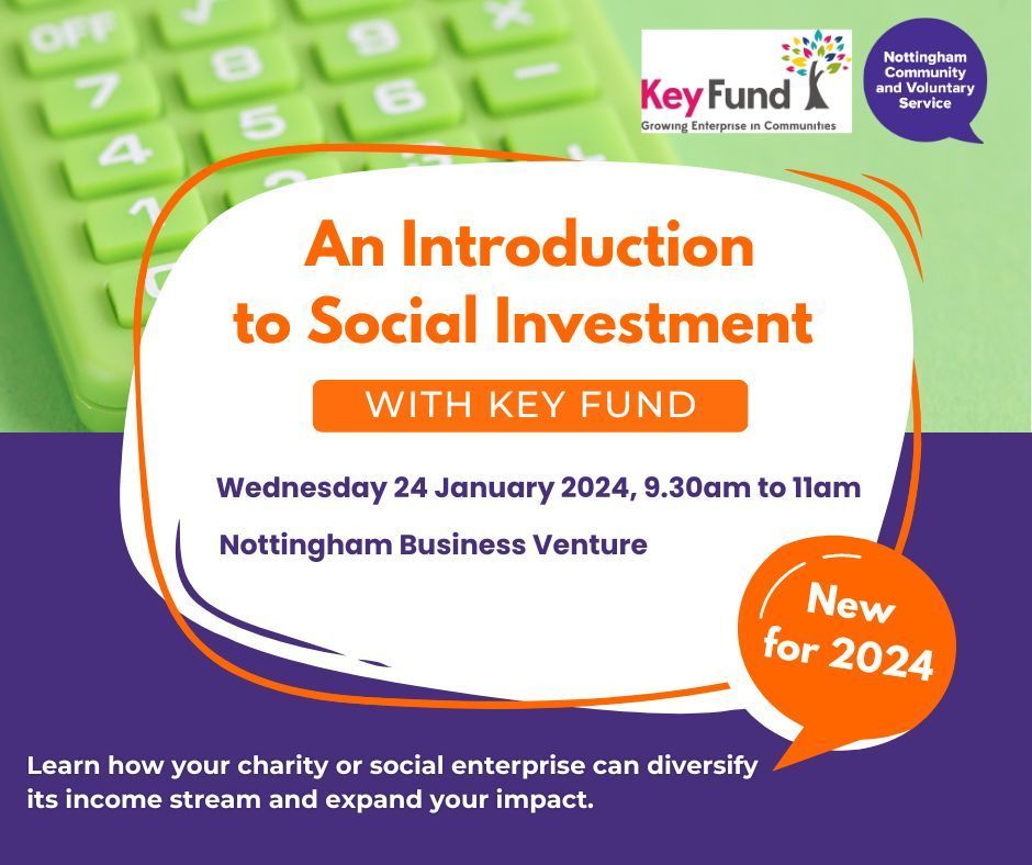We're collaborating with @KeyFund to hold a free in-person event, where you'll hear how they can support your social enterprise or charity to tap in to non-traditional forms of finance. 📅 Next Wed - 24 Jan, 9.30am-11am, Nottingham Business Venture. buff.ly/3Tc4OEG