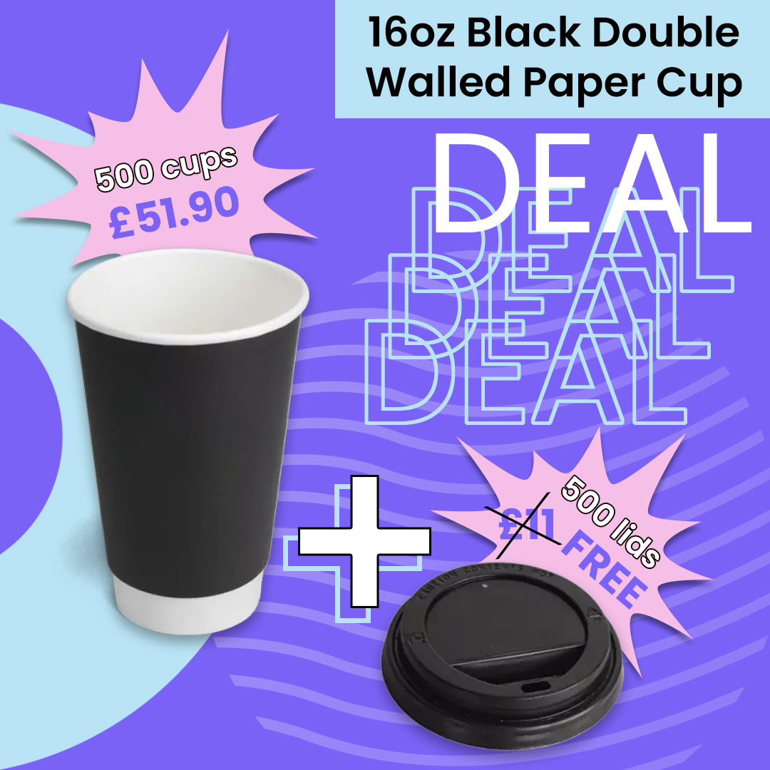 🌟 Special Offer Alert! 🌟

🔥 Elevate Your Beverage Service! 🔥

👉 Buy 500 x 16oz Black Double Walled Paper Cups &amp; Get 500 x Black Sip Through Lids for FREE! 

✅ Worth £11 - Yours for FREE!

➡️ loom.ly/Kn7UOEA

🛒 Don't Miss Out! Get Your FREE Lids Today!