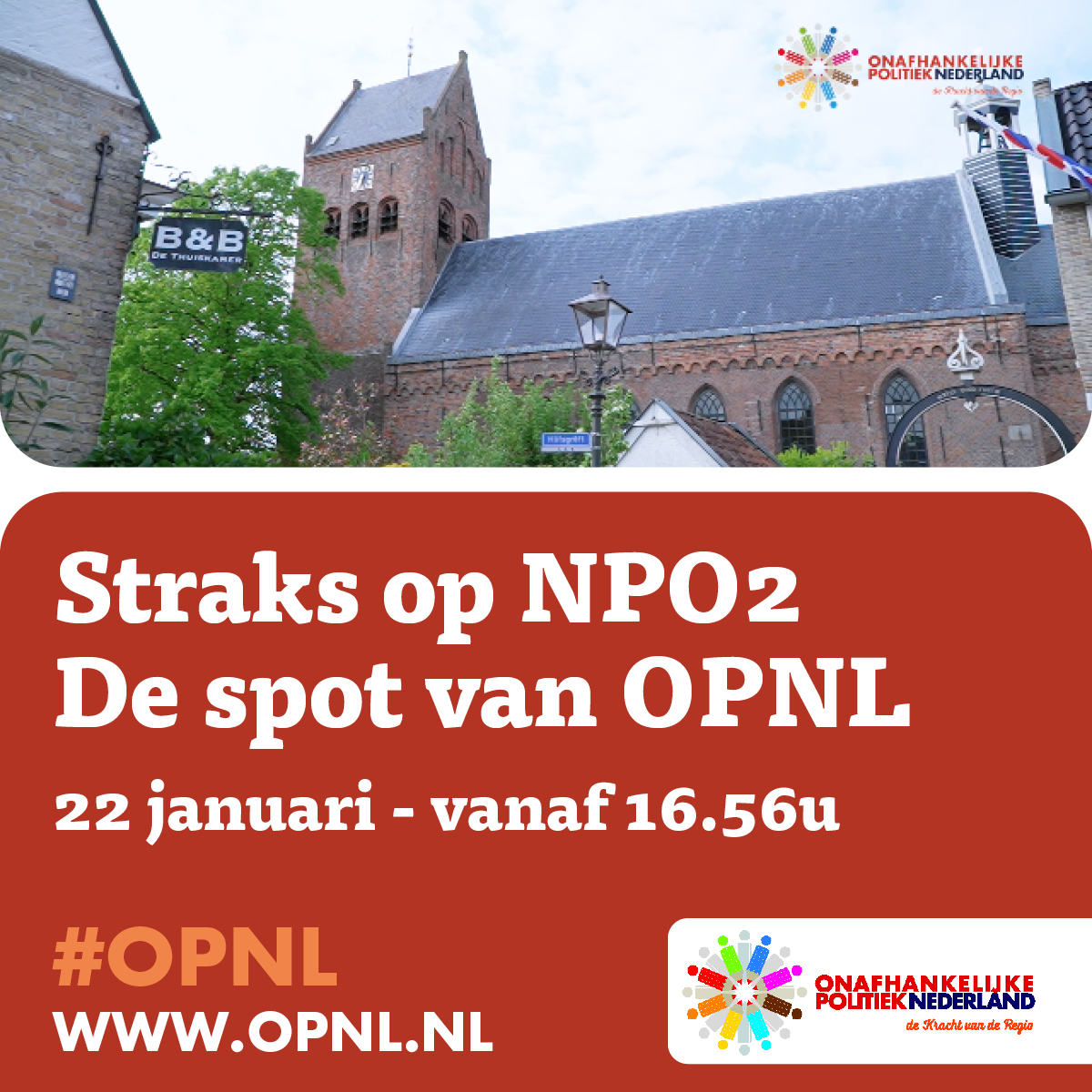 OPNL_Nederland's tweet photo. Straks op NPO2 vanaf 16.56 uur. De spot van OPNL tijdens de zendtijd voor politieke partijen #opnl https://t.co/ZfilOcNthk