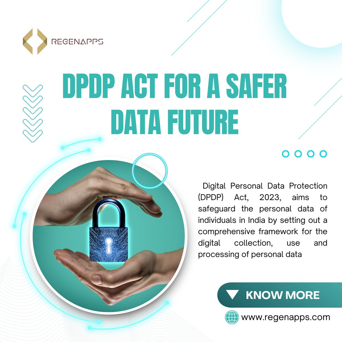 Regenapps1's tweet photo. Comprehensive Guide to Personalized Data Protection in the Digital Landscape !

Want to know more about DPDP ACT you can explore our updated blog on LinkedIn.

Learn more: www.regenapps
Email: info@regenapps.com

#DataPrivacy  #Digital  #dataprotection https://t.co/KPcAtWJwOY