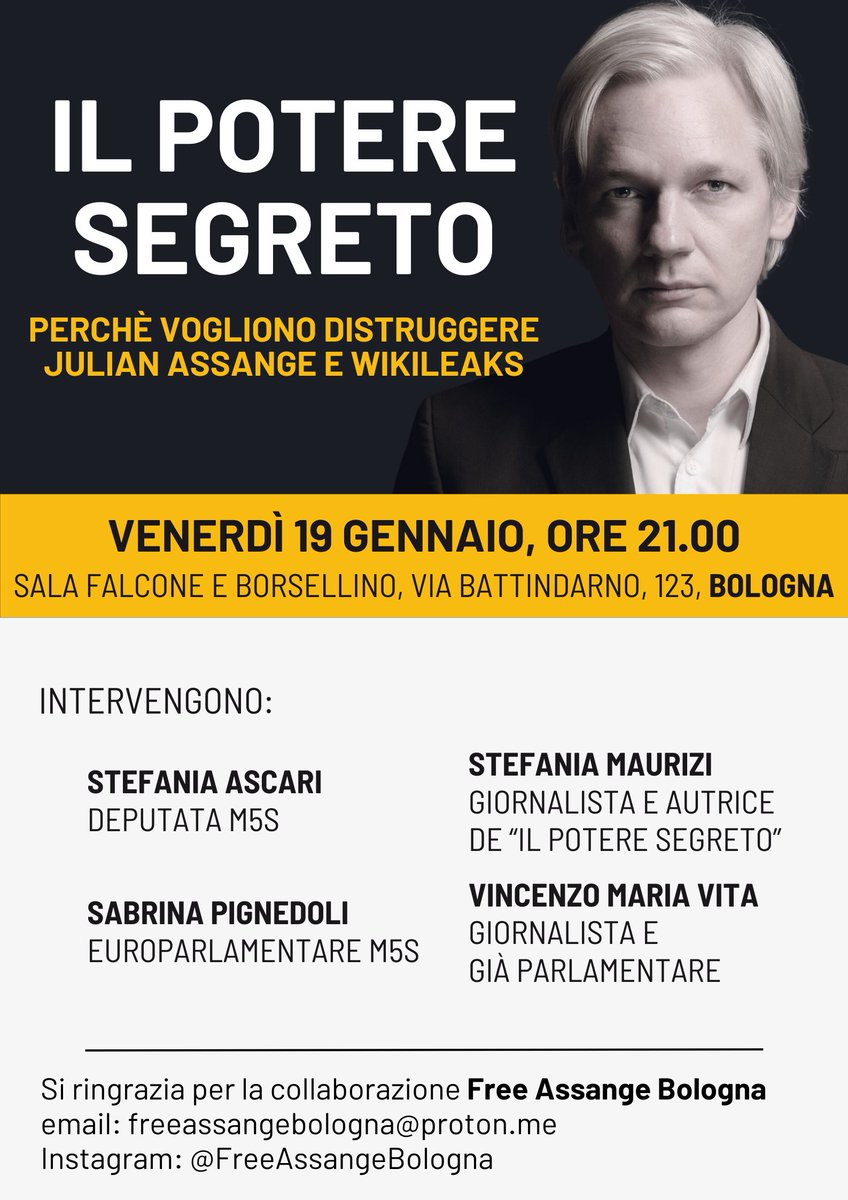 sono KO per influenza e tosse tremenda, ma se venerdì 19 gennaio mi sarò rimessa, con <a href="/SabriPignedoli/">Sabrina Pignedoli</a>, <a href="/stefania_ascari/">Stefania Ascari</a> e @Vincenzo_Vita, vi aspettiamo tutti a #Bologna e a #Spilimbergo (#Modena)
Siete tutti graditi!