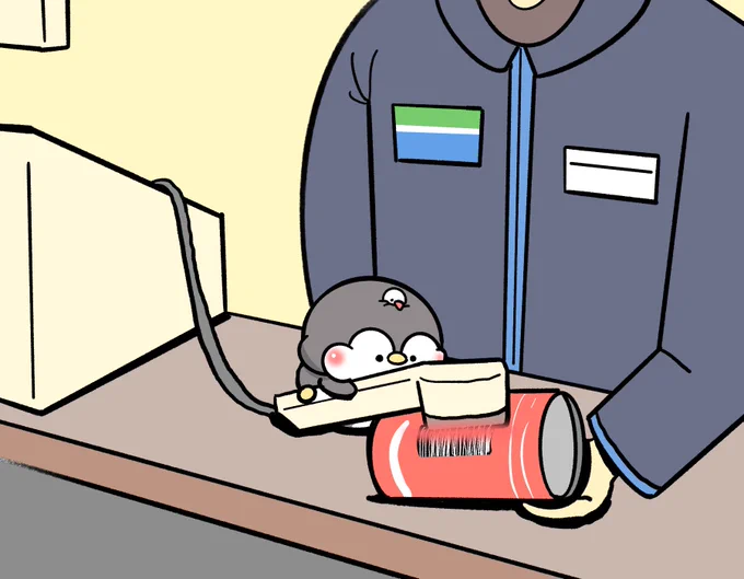 コンビニで働くペンギンのちゃんぺん #ファミマ