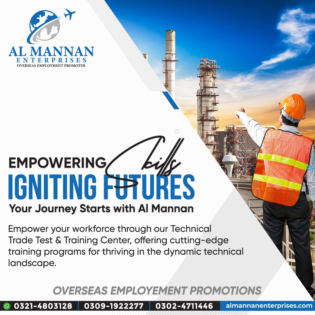 Al Mannan Enterprises, Overseas Employment Promoters – Empower your skills and future with us! 🌍💼 Join our network for exciting overseas employment opportunities. Contact us now.

#AlMannanEnterprises #OverseasEmployment #InternationalCareers #BoycottSushantMehta #AyezaKhan