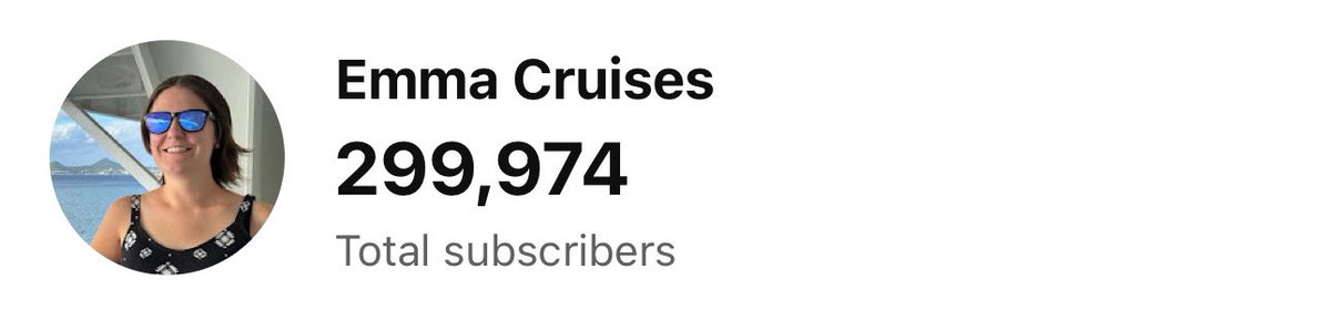 Soooooo close!! If you could pretty please just double check that you are subscribed here I’d appreciate it: youtube.com/emmacruises 🥳🥳