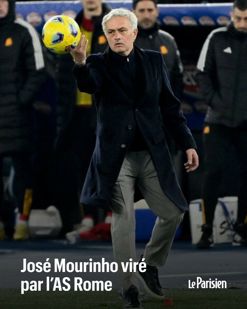 leparisiensport's tweet photo. 🔴 José Mourinho n’est plus l’entraîneur de la Roma

➡️ https://t.co/6d94CLeBfj https://t.co/f80QUL5l5M