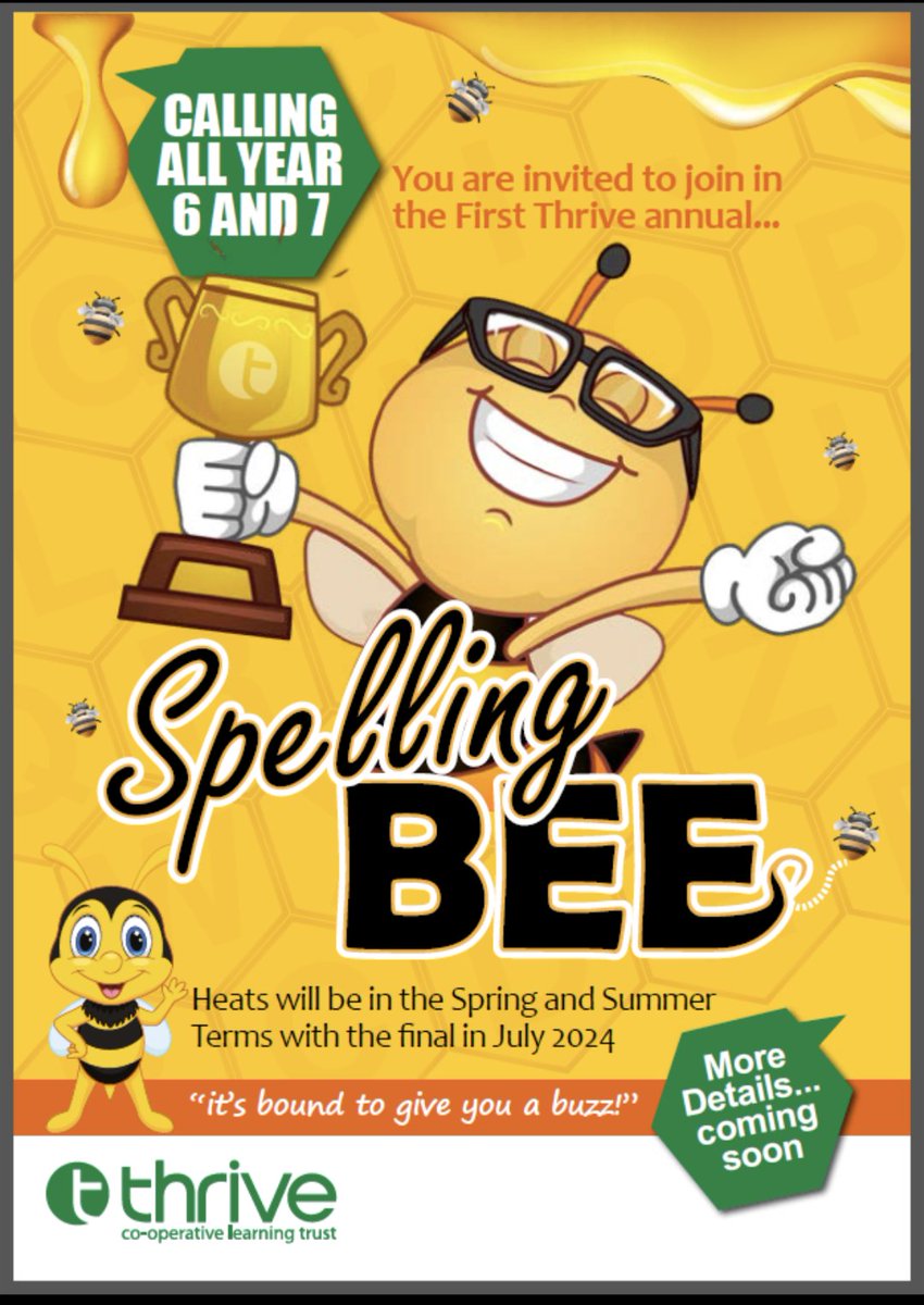 Paul Browning (@thrivetrust_pel) on Twitter photo Thrive Co-operative Learning Trust is pleased to announce its 1st Spelling Bee Competition thrivetrust.uk/post/announcin…
<a href="/thrivetrust_UK/">thrivetrust_UK</a> <a href="/thrivetrust_CEO/">Jonathan Roe</a> Thrive Co-operative Learning Trust is pleased to announce its 1st Spelling Bee Competition thrivetrust.uk/post/announcin…
<a href="/thrivetrust_UK/">thrivetrust_UK</a> <a href="/thrivetrust_CEO/">Jonathan Roe</a>