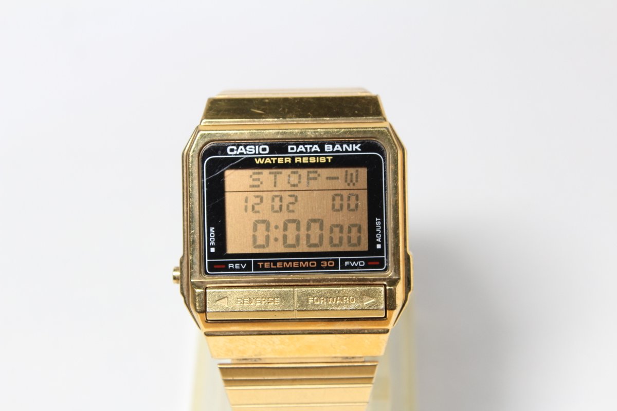 GshockTkhs's tweet photo. Do not hesitate to offer any price. CASIO vintage DATA BANK DB-310 gold telememo https://t.co/VRqV5WB84f #classiccasio #oldwatch #databank https://t.co/NSH2FAvbxQ