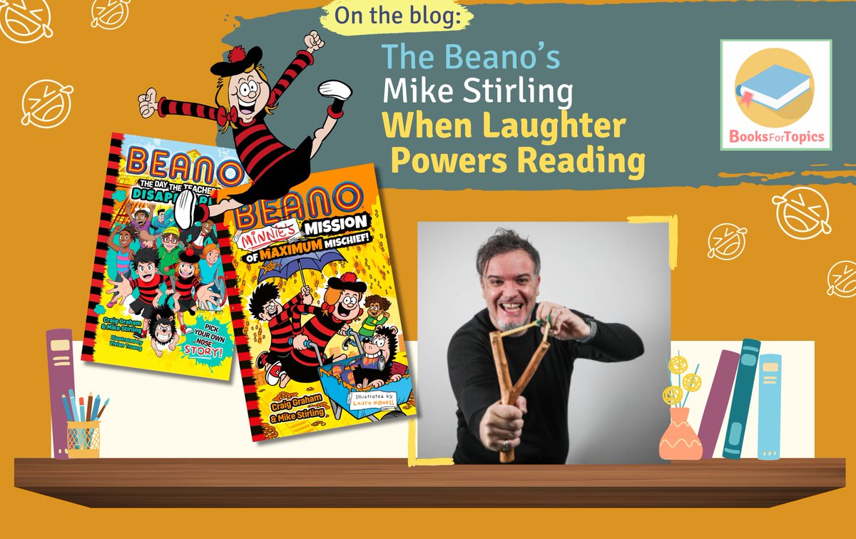 We are delighted to welcome to our blog Mike Stirling, the 'Director of Mischief' at <a href="/BeanoOfficial/">Beano</a> and co-author of the Boomic range.

Mike shares insights into how laughter can power reading and how Boomics encourage more children to read for enjoyment.  booksfortopics.com/when-laughter-…