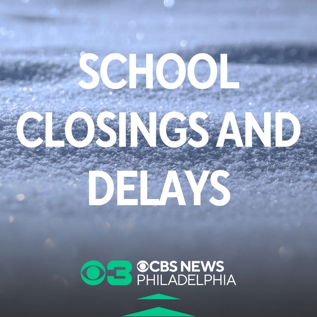 SCHOOL CLOSINGS: Dozens of schools across the Delaware Valley are closed or delayed Tuesday morning after overnight snow.

See the full list here. ➡ cbsnews.com/philadelphia/s…