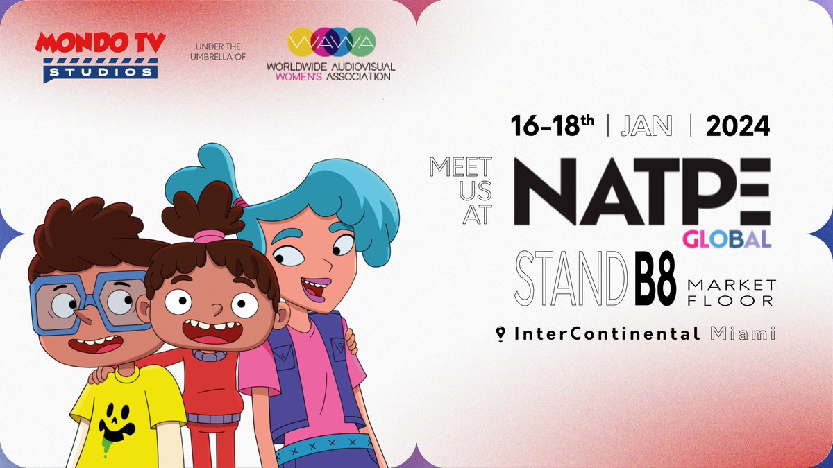 We are all set to start 2024 joining <a href="/NATPE/">NATPE</a> Global. 🚀 Dimitri Papanikas, our Sales &amp; Coproductions Manager, is attending this new edition of the market. 
Find us at📍Stand B8 - <a href="/WorldwideWawa/">Worldwide Audiovisual Women Association (WAWA)</a> pavilion, market floor. 

#mondotvstudios #tvmarkets #NATPEglobal