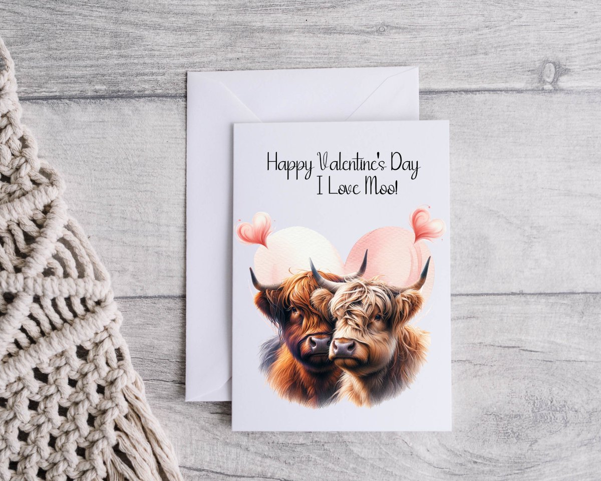 Forget the roses, send a moo-nificent Highland cow card instead! This a5 sized card is now available 

#HighlandCowValentine #HandmadeValentinesCard #HighlandcowLover

krafty-kreations.co.uk