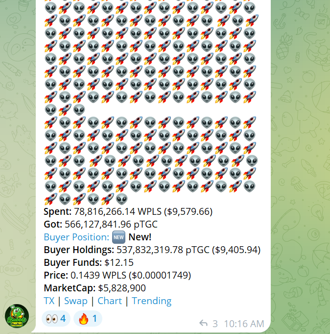 krilaellalv's tweet image. Raising the floor and 10k$ buys at this 7m floor is what makes me think $pTGC is so tiny yet, major meme coins on pulse chain with no real fundamentals, but just mememability are way bigger. DYOR and get in, start earning huge APR on staking instead of watching from the fence.