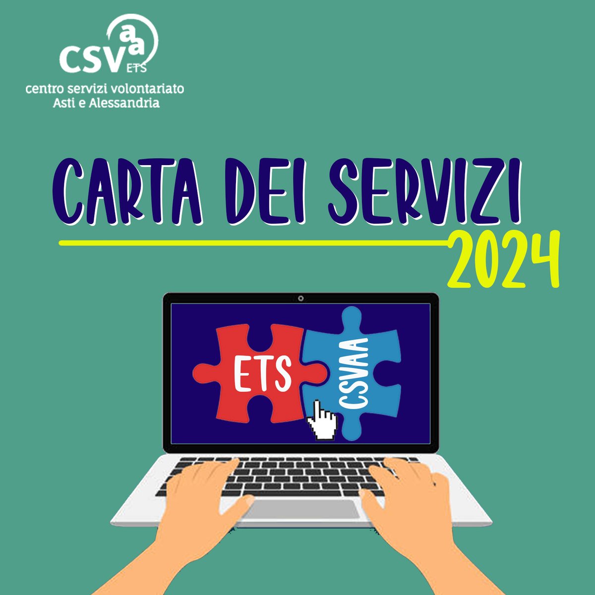 CSVAA's tweet photo. Online la Carta dei Servizi 2024 del #CSVAA scaricala cliccando qui:
https://t.co/OF1qjOStf9 https://t.co/hKduA6NGhP