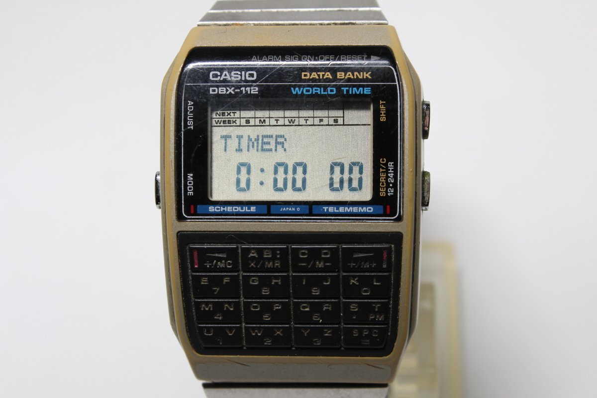 GshockTkhs's tweet photo. Do not hesitate to offer any price. CASIO vintage DATA BANK DBX-112 World Time https://t.co/uR24RDJx7z #classiccasio #oldwatch #databank https://t.co/stLrXgCghN