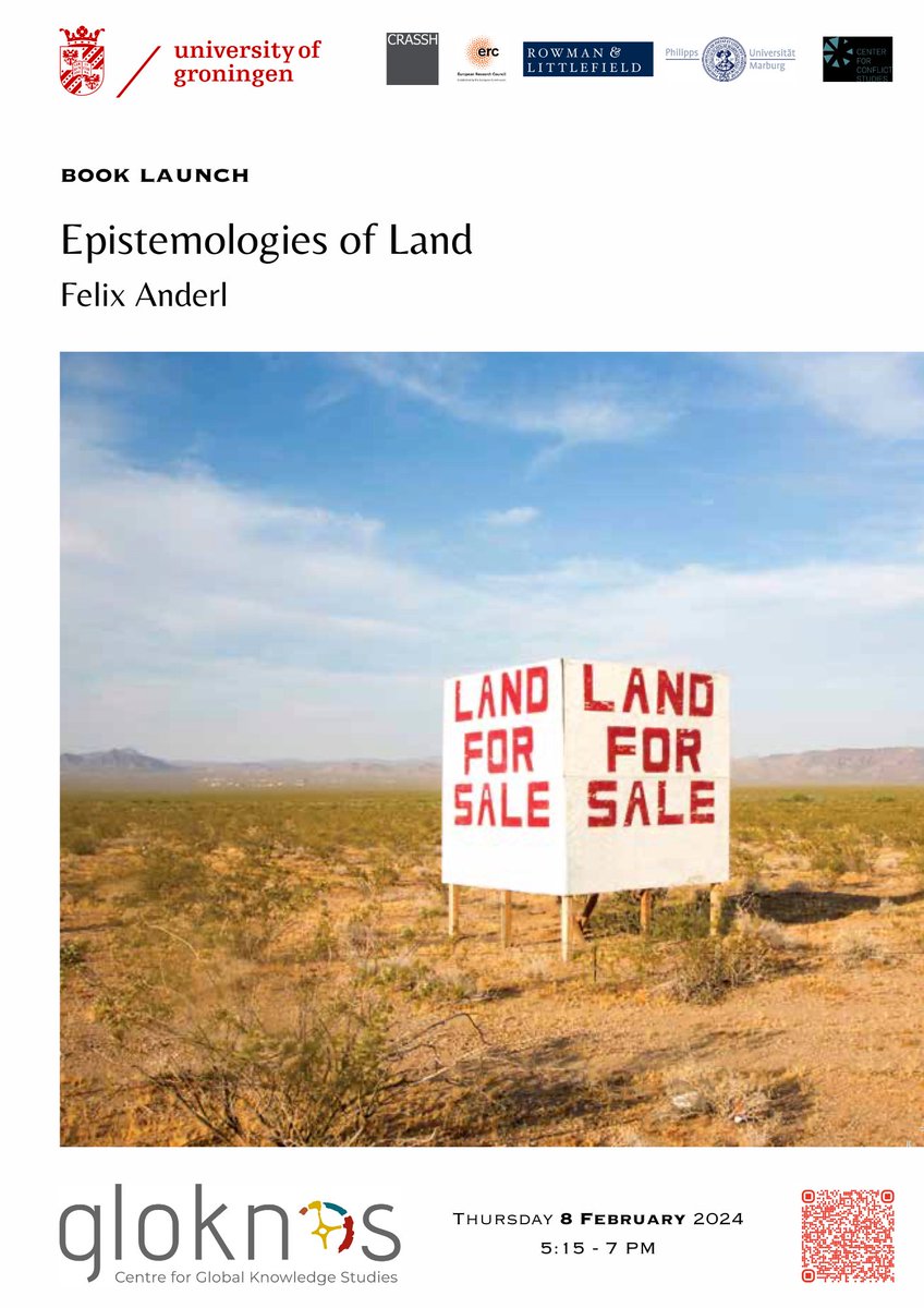 gloknos (@gloknoscentre) on Twitter photo Our 1st joint event w/ <a href="/FacultyofArtsUG/">Faculty of Arts - University of Groningen</a> & <a href="/CRASSHlive/">CRASSH, Cambridge</a> celebrates the OA publication of Felix Anderl's Epistemologies of Land w/ <a href="/GlobEpistemics/">Global Epistemics</a> @RLPGBooks. Join us in person or via Zoom on 8 February 5:15-7 PM (CET) w/ the editor, authors & discussants Suvi Alt & <a href="/caitlin_m_ryan/">Caitlin Ryan</a>. Our 1st joint event w/ <a href="/FacultyofArtsUG/">Faculty of Arts - University of Groningen</a> & <a href="/CRASSHlive/">CRASSH, Cambridge</a> celebrates the OA publication of Felix Anderl's Epistemologies of Land w/ <a href="/GlobEpistemics/">Global Epistemics</a> @RLPGBooks. Join us in person or via Zoom on 8 February 5:15-7 PM (CET) w/ the editor, authors & discussants Suvi Alt & <a href="/caitlin_m_ryan/">Caitlin Ryan</a>.