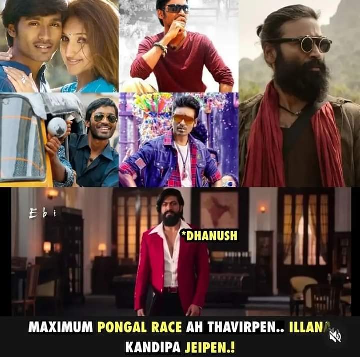 #DevathaiyaiKandaen 

#Padikkathavan

#Aadugalam

#Pattas

#CaptainMiller 

@dhanushkraja