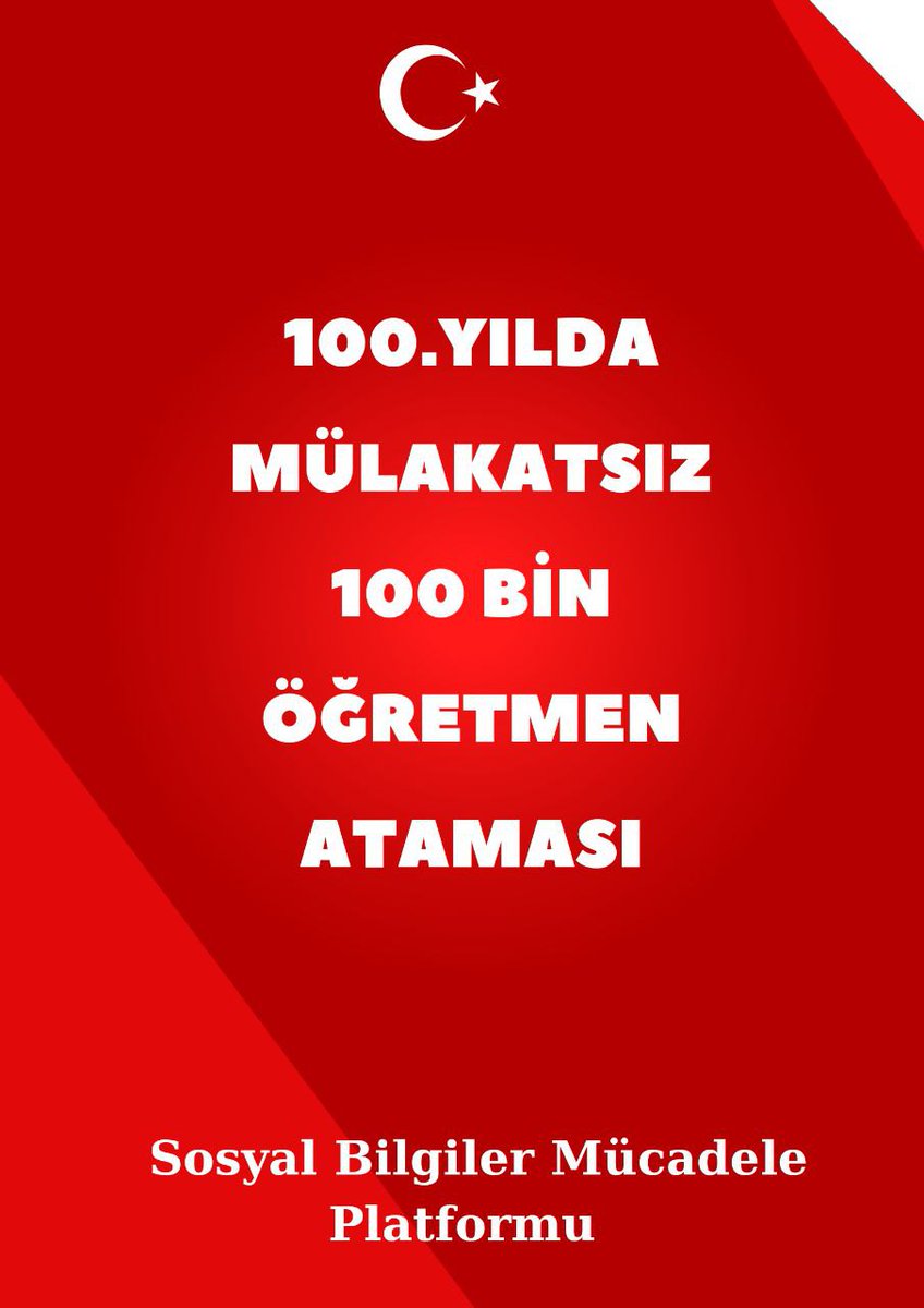 Eğitimin önemli bir sorunu olan öğretmen eksikliğini, mülakatsız ve yüksek bir atama ile giderilmelidir. 
<a href="/RTErdogan/">Recep Tayyip Erdoğan</a>
 #Mülakatsız100BinÖğretmen
