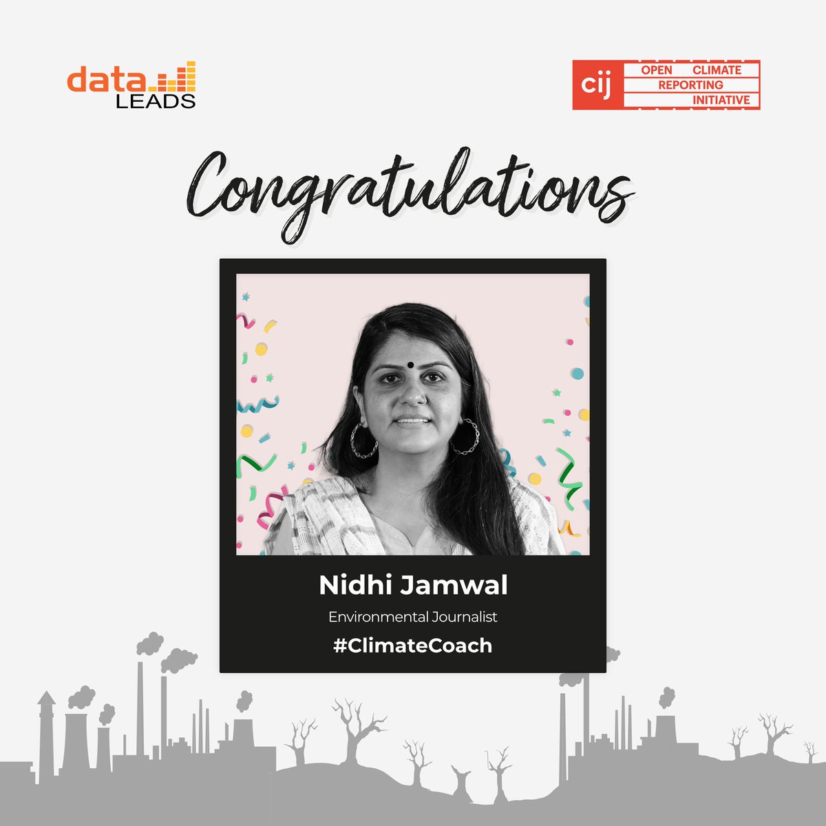 data_LEADS's tweet photo. We are delighted to announce @JamwalNidhi as our #ClimateCoach under the @cijournalism
-led 'Open Climate Change Reporting Initiative'.
In this tryst of fighting #climatemisinformation, she joins the network of #climatejournalists
#ClimateChange https://t.co/MjoD5guRS1