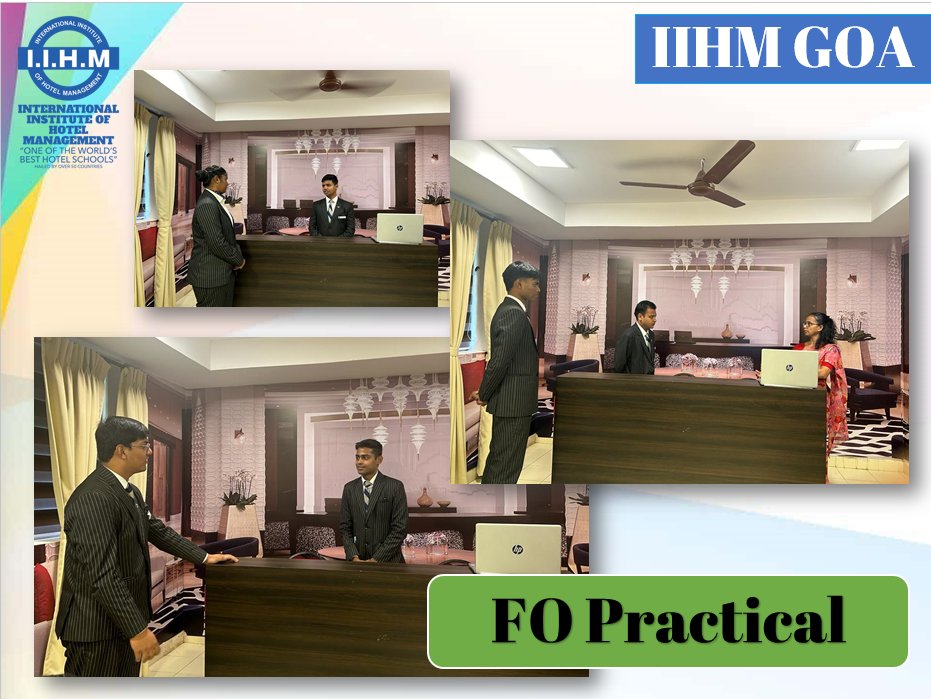 goa_iihm's tweet photo. Front Office Practical session 
Role play on Handling scanty baggage &amp; Room change

Join IIHM for a great career in Hospitality Industry. 
Register today at https://t.co/kXXOVoKAkn
#iihmgoa #iihmbest3years #iihmhotelschools
#IIHM #learning #mentorship https://t.co/j7cOHxhwlc