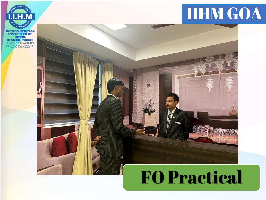 goa_iihm's tweet photo. Front Office Practical session 
Role play on Handling scanty baggage &amp; Room change

Join IIHM for a great career in Hospitality Industry. 
Register today at https://t.co/kXXOVoKAkn
#iihmgoa #iihmbest3years #iihmhotelschools
#IIHM #learning #mentorship https://t.co/j7cOHxhwlc