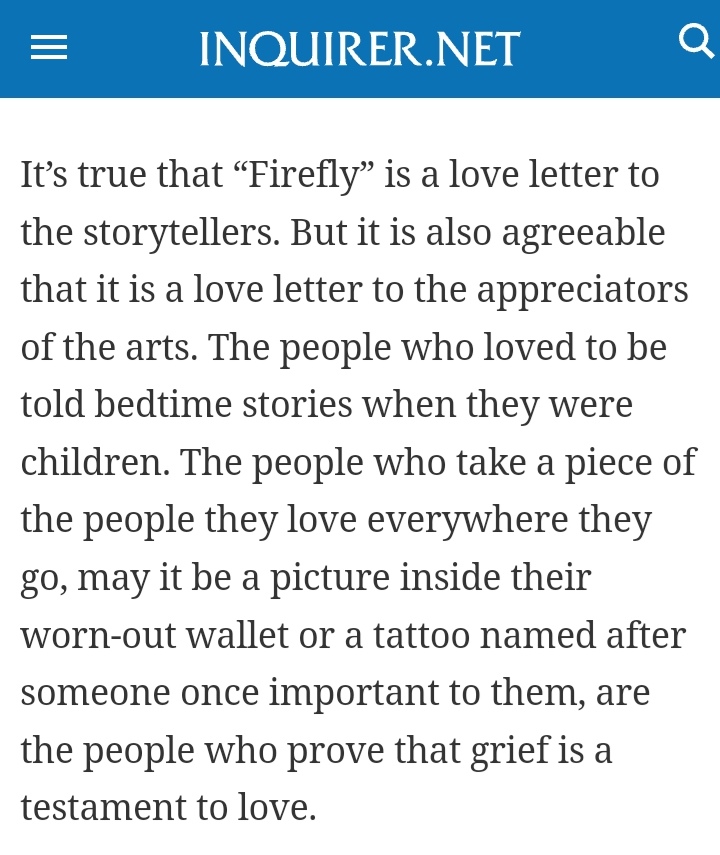 Sammi_bl4ever's tweet photo. I haven't watched the movie, but the great reviews and the impressed movie goers praise about it is amazing. Tiktok videos pa lang ang nakikita ko, pero sobrang naiyak ako sa mga eksena.
Congratulations, Firefly πππ
#fireflymmff #MMFF2023 https://t.co/GFakDvjvfm