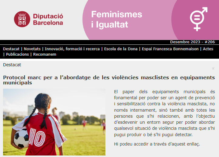 IgualtatDiba's tweet photo. 📢Feu una ullada a l’últim butlletí de l’Àrea d’Igualtat i Feminismes de la @diba i subsciviu-vos!!!✅https://t.co/rY4EYYFRw0
#violènciesmasclistes #LGTBI #EFBonnemaison #FeminismesDiba #LABBonnemaison #escoladeladona https://t.co/PbnAhlbbDW