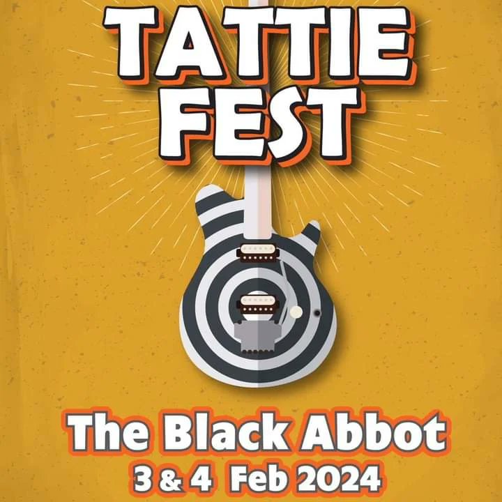 1st show of the year! We're playing at 5.30 on the 3rd of February in the Black Abbot in Montrose for #tattiefest