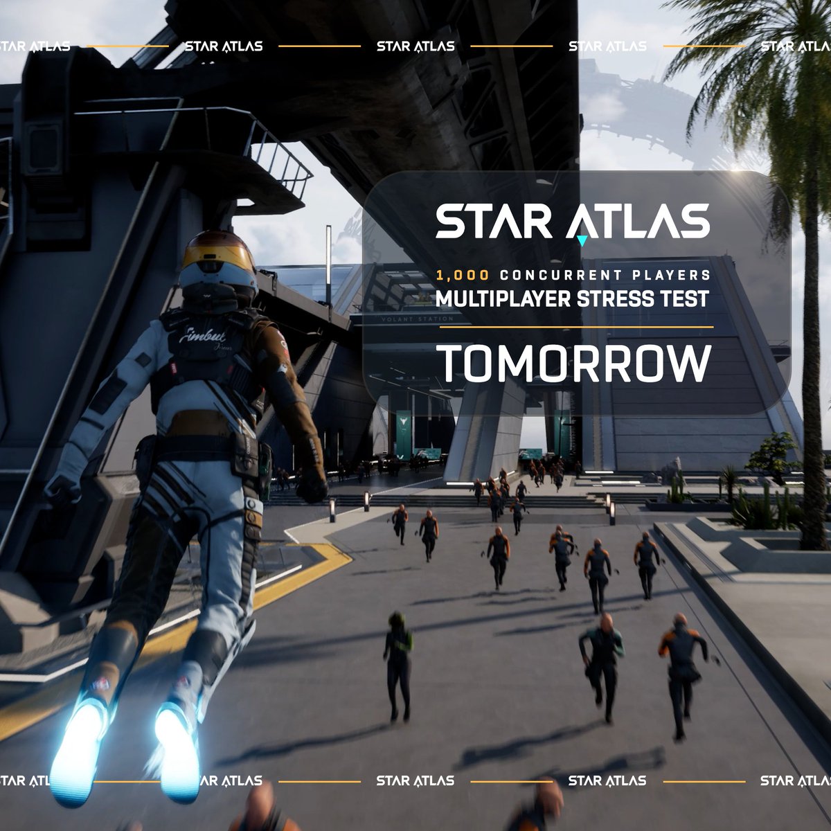 🚨 REMINDER 🚨

Tomorrow at 12PM ET / 5PM UTC, we're hosting a stress test targeting a historic 1,000 concurrent players in a single lobby! 👊

Will you be there?