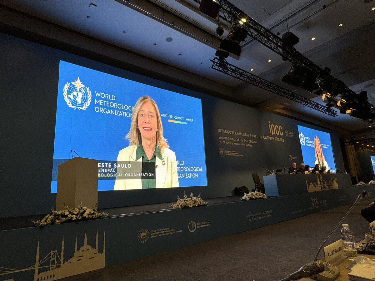 Apertura de la sesión 60 del #IPCC con palabras de Celeste Saulo, secretaria general de #WMO. Orgullo 🇦🇷