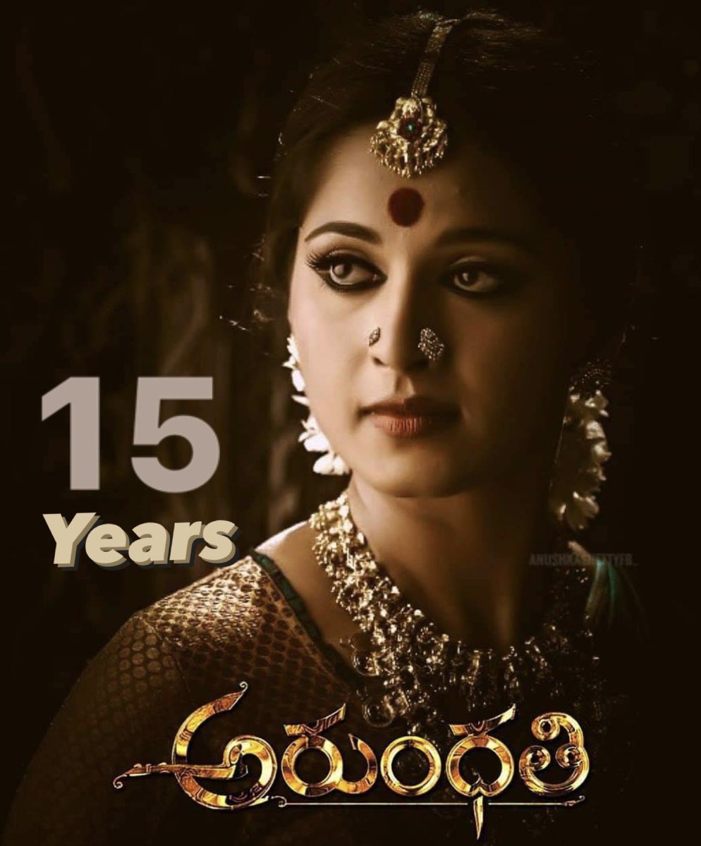 15Years for Arundhati 👏👏🥳🥳 Jejamma is a character which gave me a special place in audience hearts forever 😇😍 Thanks to Kodi Rama Krishna garu,Shyam Prasad Reddy garu and whole team for all the efforts to make this an epic in Indian Cinema 🙏 A Very big thank u to all…