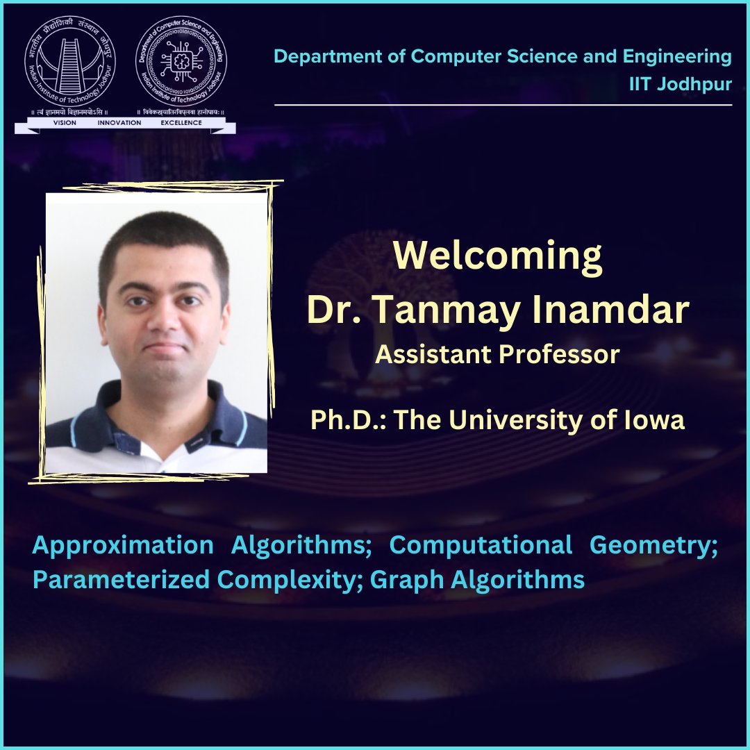 CSEIITJ1's tweet image. #cseiitjodhpur #iitjodhpur