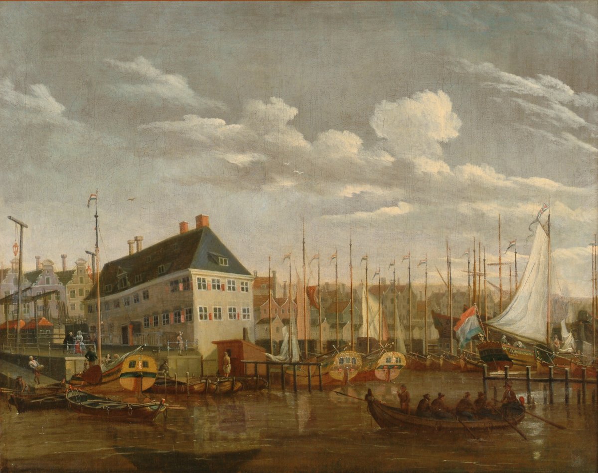 Het Scheepvaartmuseum (@schpvrtmsm) on Twitter photo Wist je dat eind 16e eeuw de pleziervaart het favoriete tijdverdrijf was van de elite? In 1622 kreeg Amsterdam toestemming voor de eerste jachthaven ter wereld bij de Stadsherberg.
🎨 De jachthaven bij de Stadsherberg, Abraham Storck, 1644-1708 Amsterdam Wist je dat eind 16e eeuw de pleziervaart het favoriete tijdverdrijf was van de elite? In 1622 kreeg Amsterdam toestemming voor de eerste jachthaven ter wereld bij de Stadsherberg.
🎨 De jachthaven bij de Stadsherberg, Abraham Storck, 1644-1708 Amsterdam