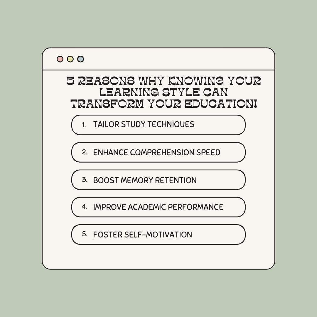 planaplanning's tweet image. Transform your learning experience! 📚🌈 Discover 5 reasons why understanding your learning style is a game-changer in education! 👩‍🎓🔍

#LearningStyles #EducationTransformation #LearningPreferences #StudentSuccess #StudyStrategies