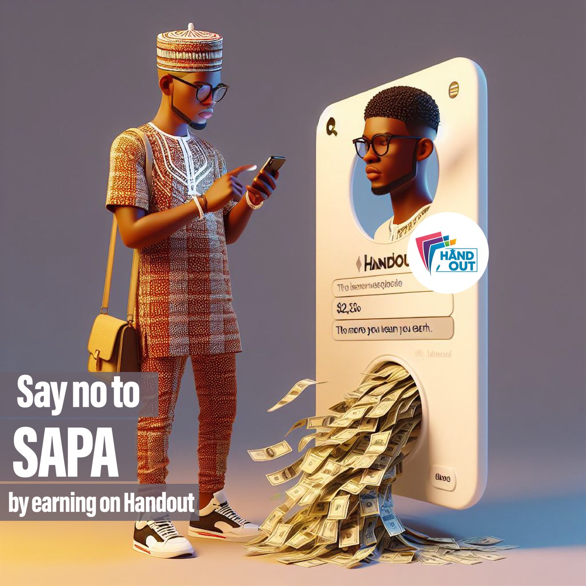 Handout9ja's tweet photo. Unlock earnings with Handout! 🚀💸 Download the app, learn, and watch your cash rewards grow. It's that easy! 💡✨ #EarnWithHandout #LearningJourney #makemoneyonline https://t.co/1ud6MRRpjd