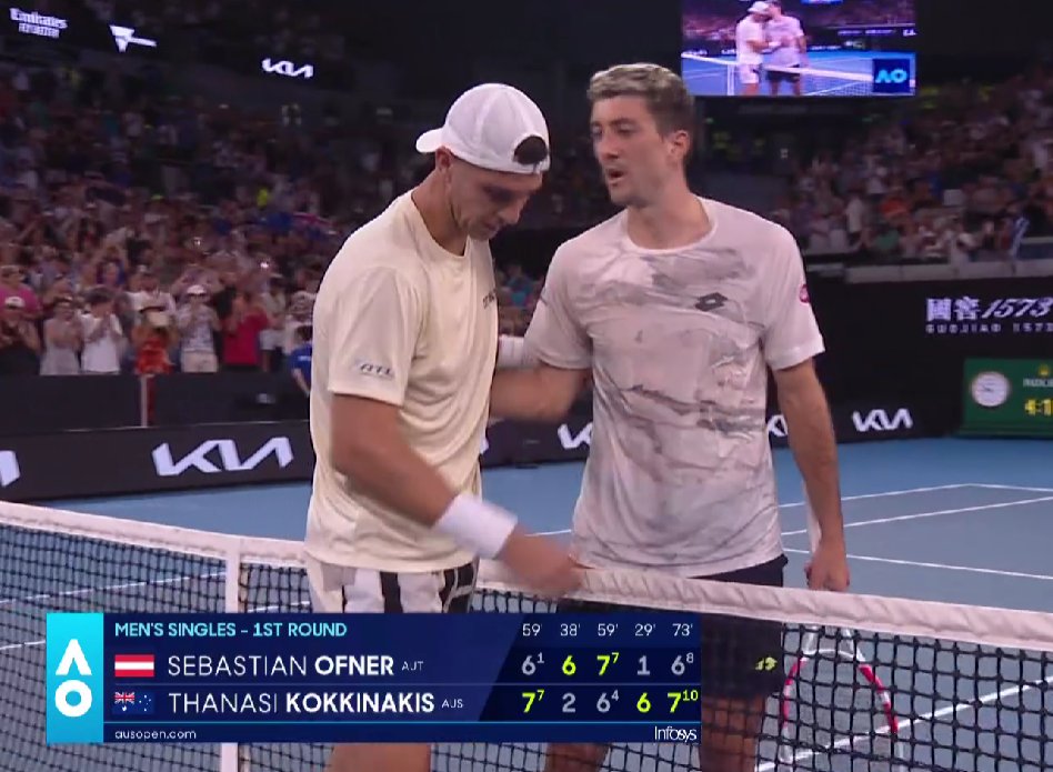 josemorgado's tweet photo. Thanasi Kokkinakis.

Well done.

#AusOpen https://t.co/8O0oXnZZ0n