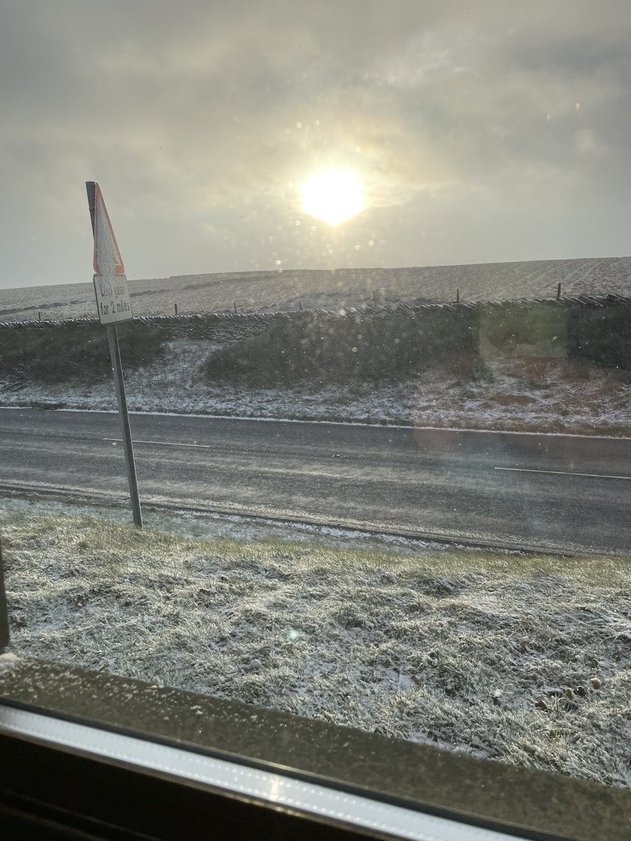 JWLeesHuntsman's tweet photo. ❄️We’ve had a dusting of snow up here but nothing too bad yet! 
The road is clear &amp; we will be serving hot food. Our log fires will be burning!
It’s Tuesday which means you can enjoy a pie &amp; a J W Lees pint for £14.95!
https://t.co/DBFbNrZFMz
#jwleesbrewery #holmfirth #hd9 https://t.co/fHRytOAXZ8