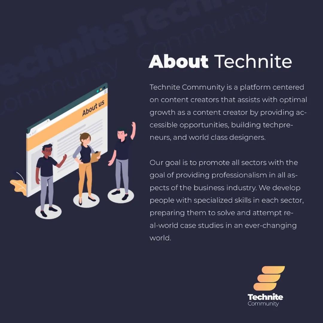 Technite_co's tweet photo. You are Welcome to Technite Global Network.
A community created with you in mind and our vision is to raise and build creators with optimal growth and development. Want to know more about us?Follow us๐
#technite #technopreneurs #techskills #techstartups #community #techcommunity https://t.co/t5FR1lRhZV