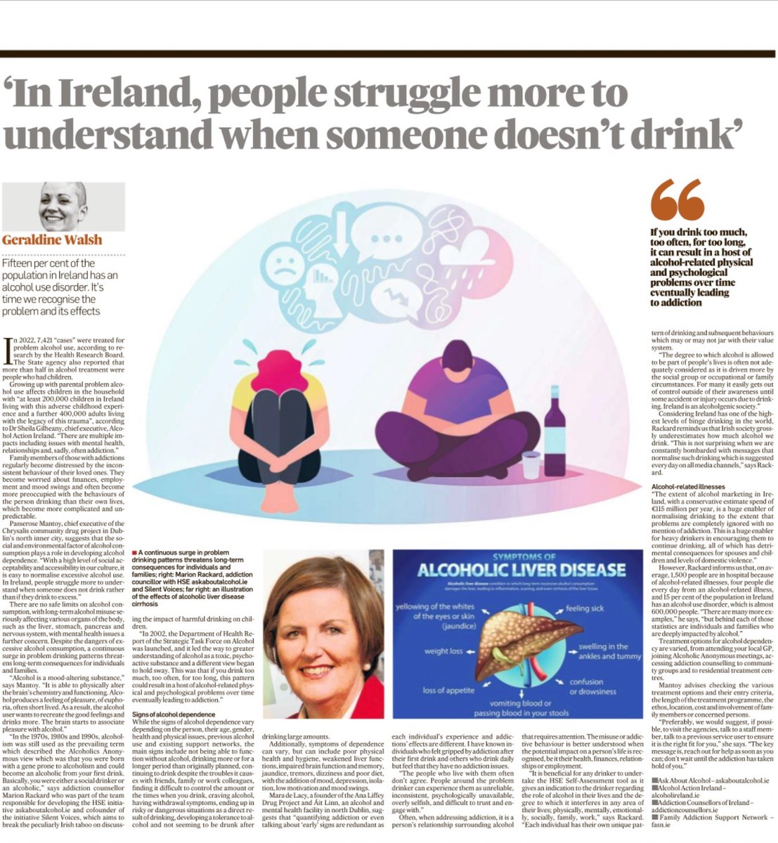 Great piece in @IrishTimesNews about the devastating effects of problem alcohol use & how high levels of acceptability in Irish culture normalises excessive drinking. @IrelandSilent aims to break the peculiarly Irish taboo on discussing the impact of harmful drinking on children.