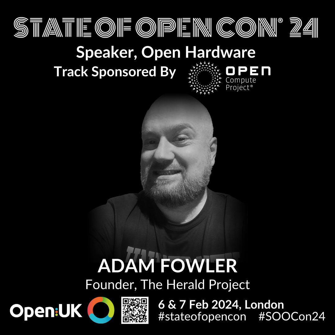 I'll be presenting the @HeraldProximity V2 modular wearable for healthcare at @openuk_uk #SOOCon24 in early February in London! Please book a place and come participate in my session. #stateofopencon