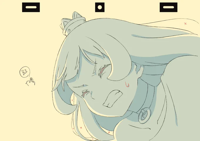 姫様2話、ゴリラのマーチパート作監修正になります!②※委員会から掲載許可頂いてます。#姫様拷問の時間です #ひめごう 