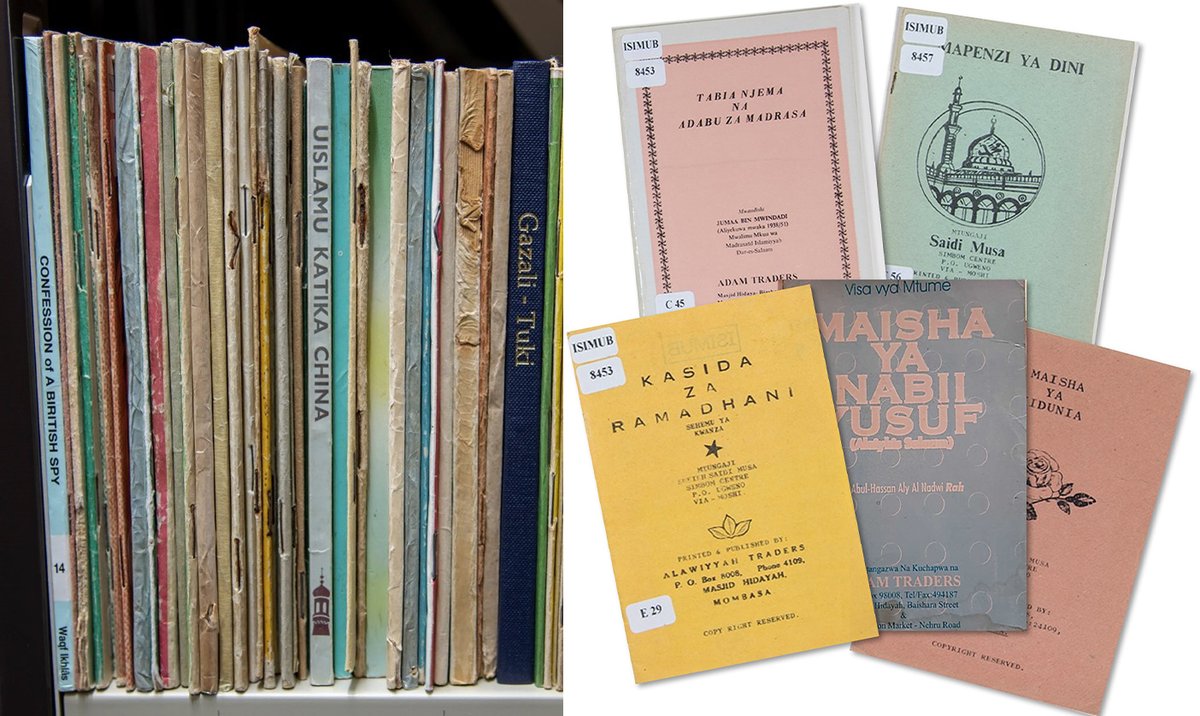 ubleiden's tweet photo. How is one a good Muslim in the modern world?
You'll find it in almost 982 pocket-size #Swahili booklets from East Africa held @ubleiden.

Annachiara Raia @ASCLeiden @leidenhum wrote a #SpecialCollectionsBlog about this remarkable print collection:
➡️https://t.co/qhLhzYznY1 https://t.co/tRuRIIbDtz