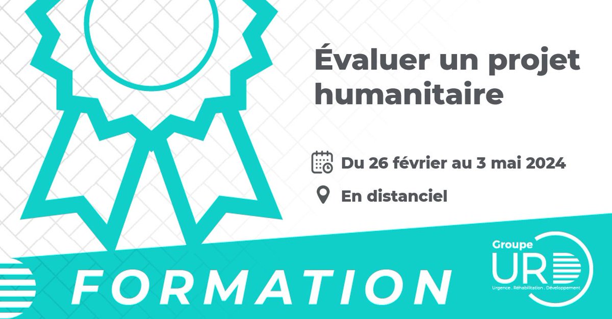 📢 [RAPPEL] Formation "Évaluer un projet #humanitaire", sur 10 semaines en distanciel, du 06 février au 03 mai 2024.
⚠️ Plus qu'un mois pour vous inscrire, dead-line le 16/02/24 !
👉  ow.ly/2Ykb50Q3BKK