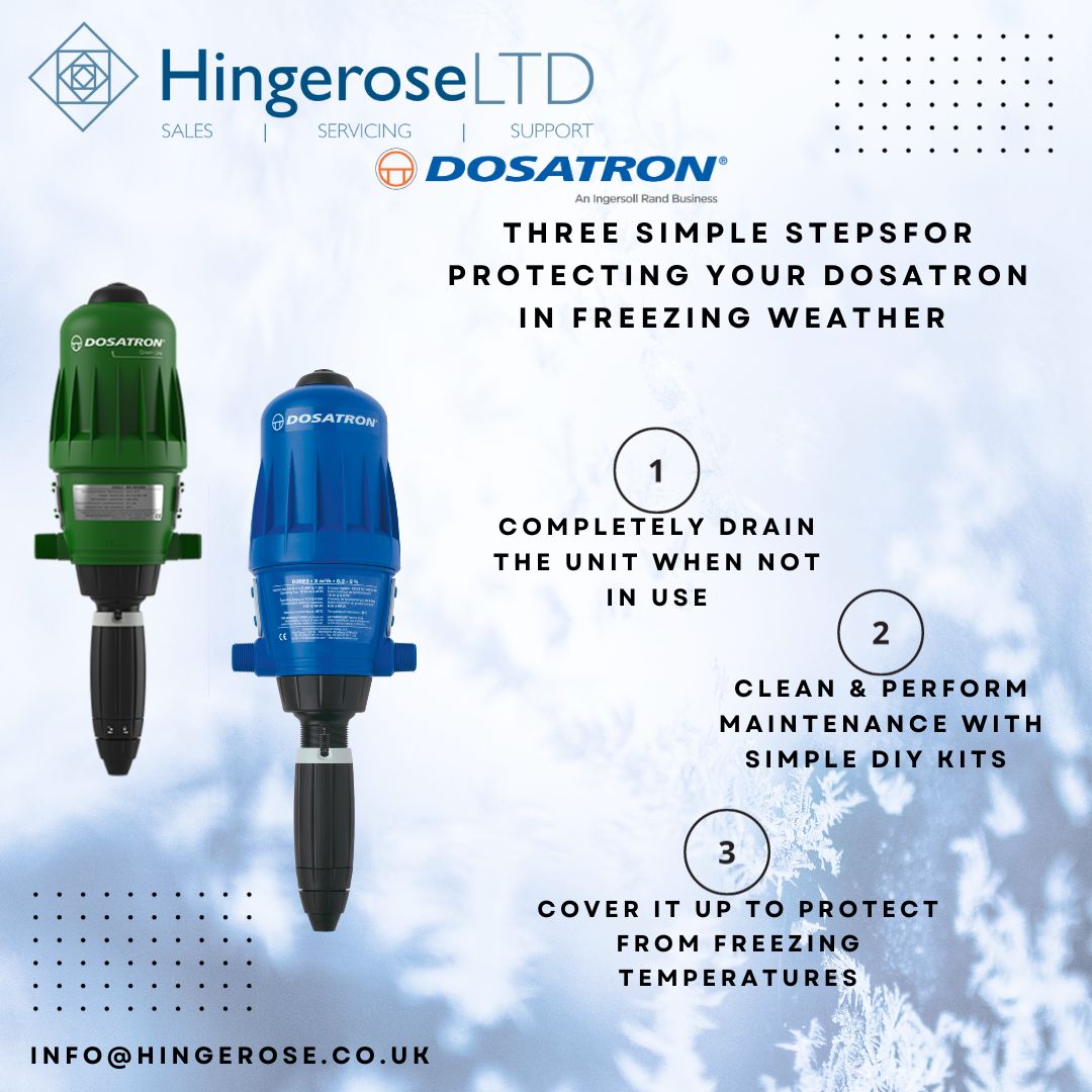 Advise for protecting your Dosatron, particularly when it's cold!  ❄️🌡️
#Hingerose #Waterpoweredinjector #Dosatron #Dosingpump #servicekit #winter