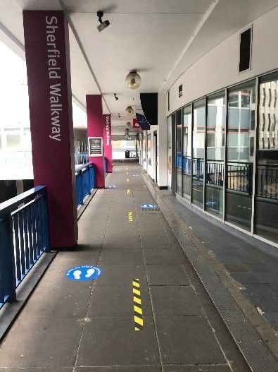 Sherfield Walkway SK campus #Imperialcollegelondon is getting a facelift. Please pop along, take a look & tell us what you think of the trial design features to inform the final look by completing our survey buff.ly/41WomiV . Thanks