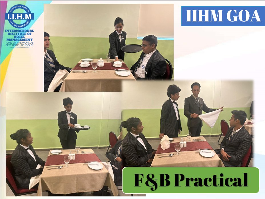 goa_iihm's tweet photo. F &amp; B Practical on serving the food during the A'la'carte Food Course Wise

Join IIHM for a great career in Hospitality Industry. 
Register today at https://t.co/kXXOVoKAkn
#iihmgoa #iihmbest3years #iihmhotelschools
#IIHM #learning #mentorship https://t.co/HnHPcjMpUh